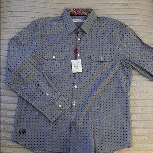 Armani Exchange Black and White Patterned Shirt